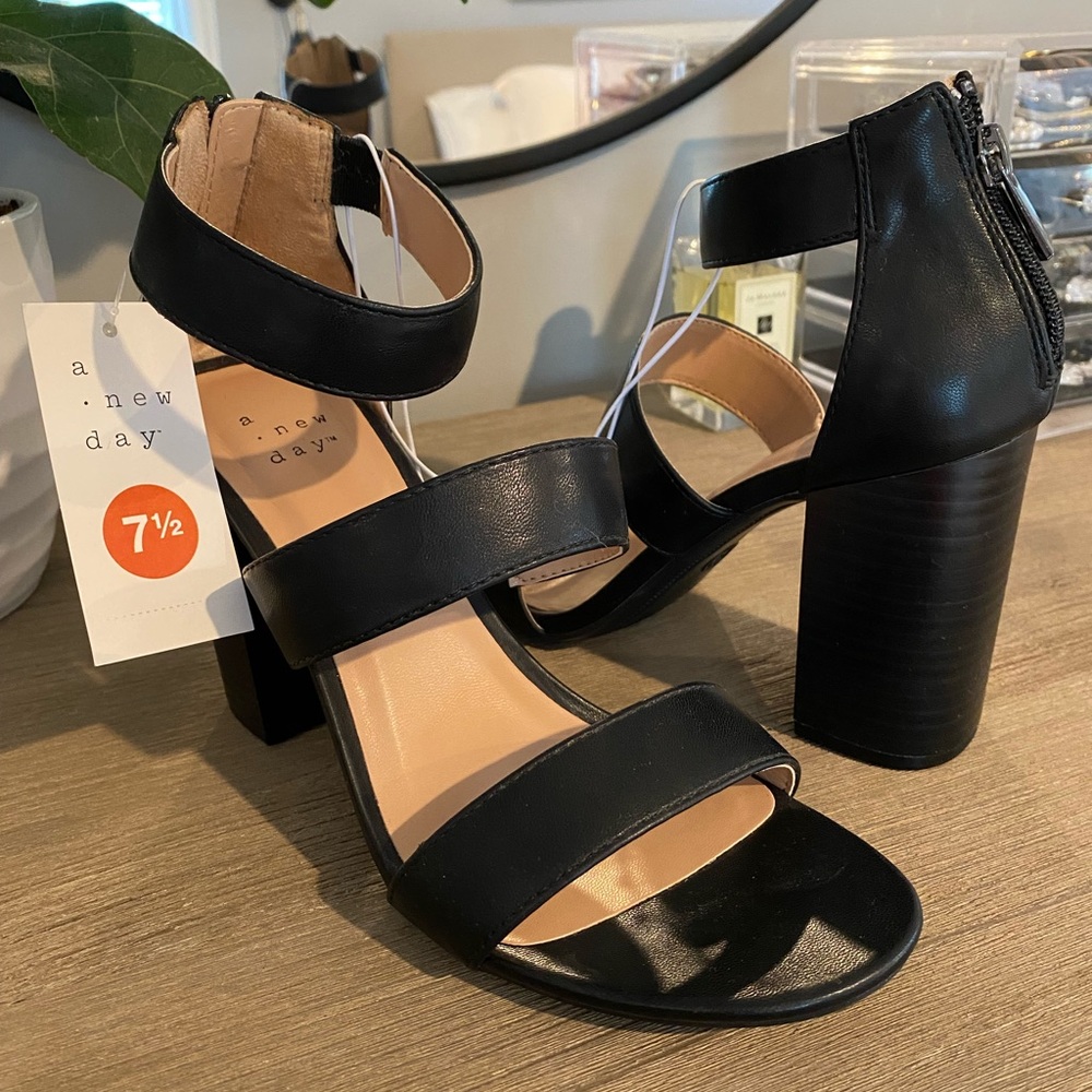 Black Heeled Sandals